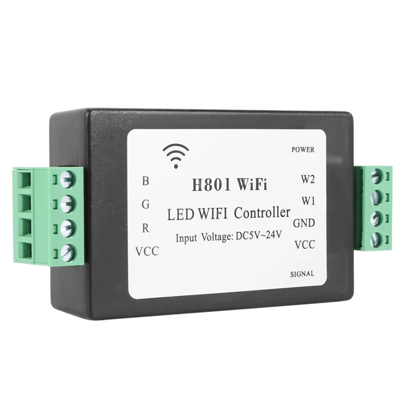 A37T-H801 RGBW LED WIFI Controller LED RGB Controller DC5-24V Input For 5050 2835 3528 SMD LED Strip Light Tape Ribbon