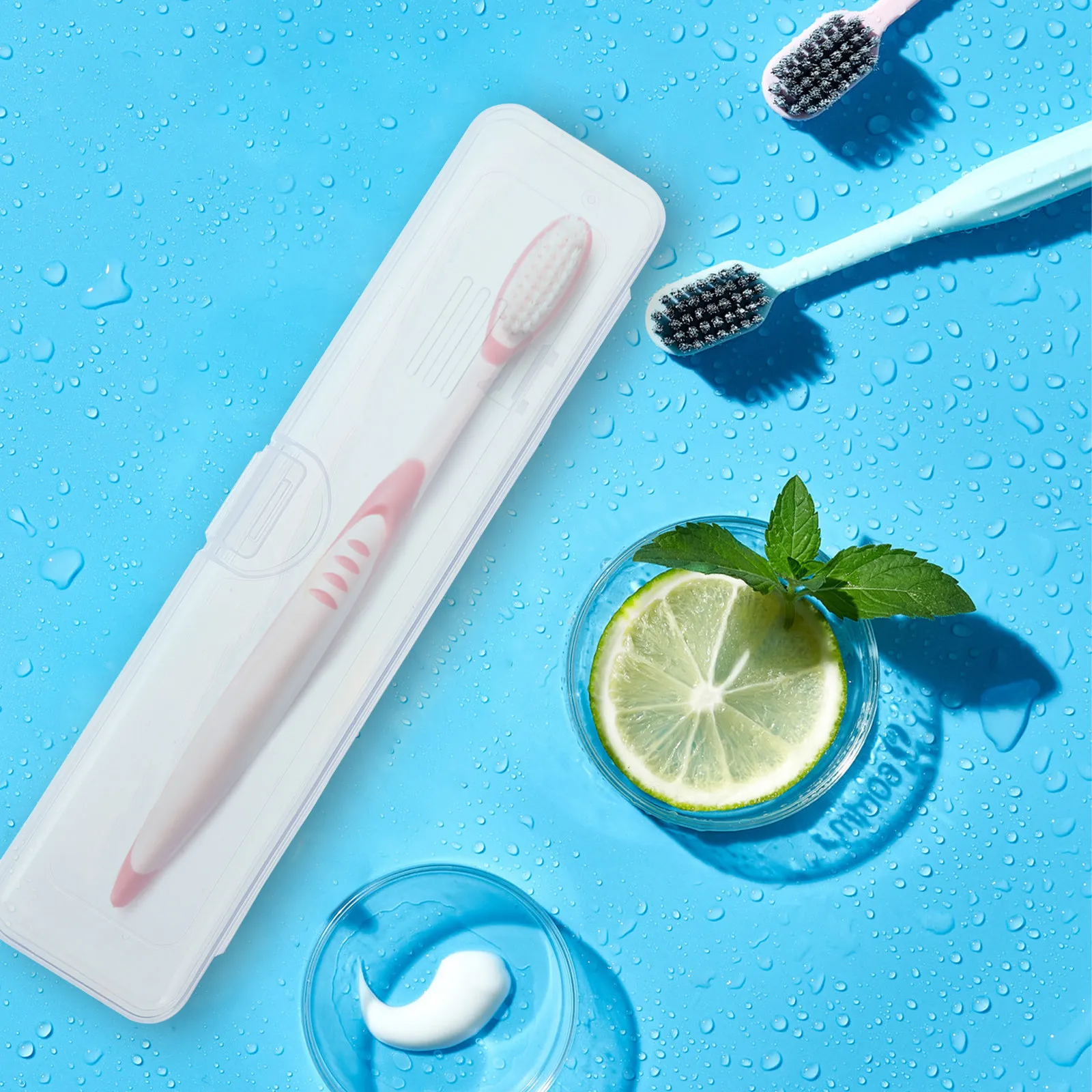 

3Pcs Travel Toothbrush Case Premium PP Toothbrush Storage Box Portable Toothpaste Container Compact Comb Organizer for Vacation