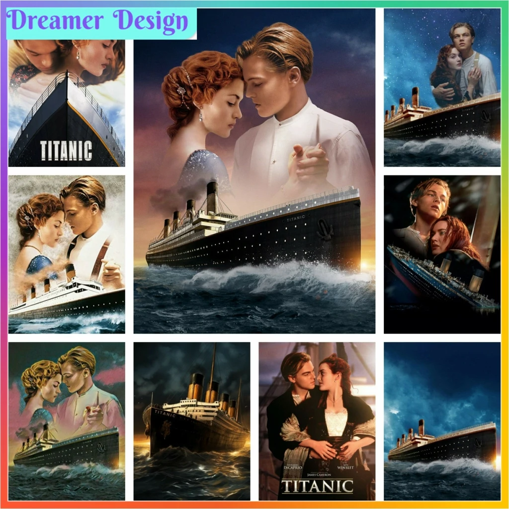 

Titanic Movie Romantic Diamond Painting Mosaic Embroidery Cross Stitch 5D DIY Art House Decoration Novelty Gift Creation Hanging