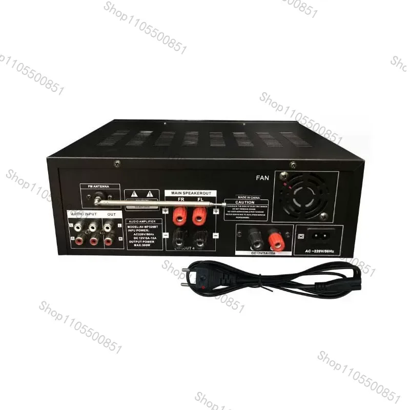 AV-MP326BT Bluetooth power amplifier, high power EQ equalizer 12V square dance FM outdoor power amplifier