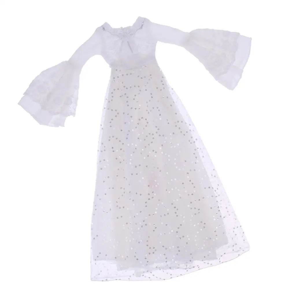 Abbigliamento per abito in tulle con paillettes bianco incantato /3 bambole SD BJD Night Lolita da 60 cm