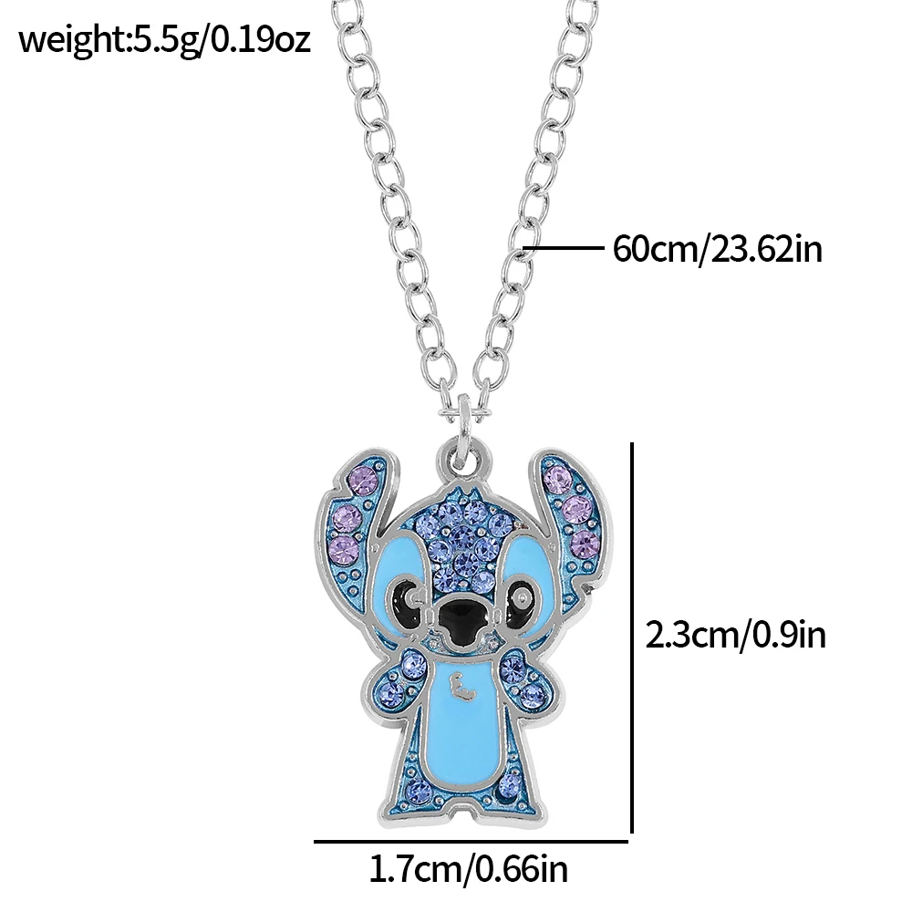 Disney Stitch Full Diamond - Sparkling Rhinestone Pendant, Lilo & Stitch Bling  for Women & Fans