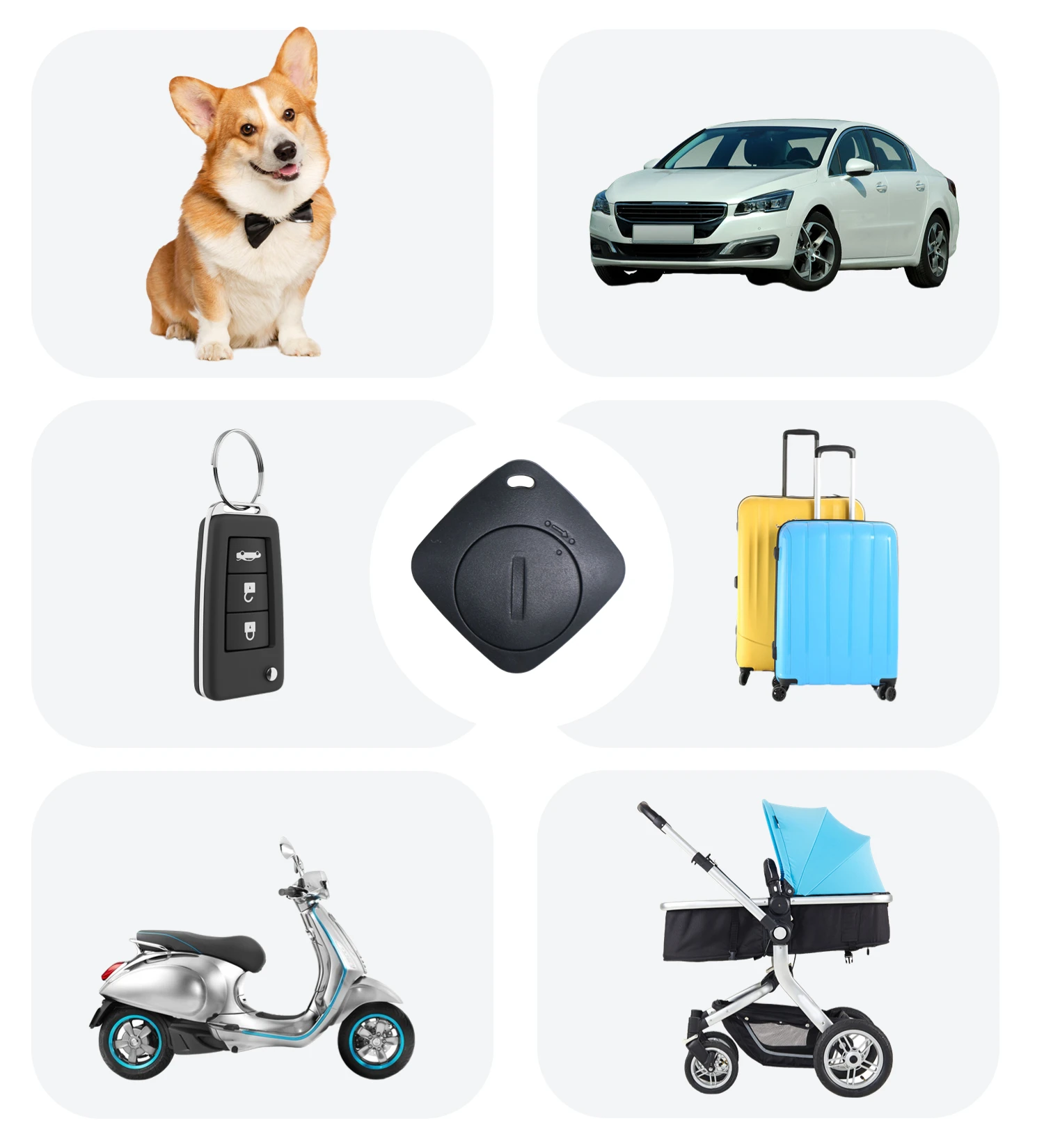 GPS Smart Tracker Kid Key Pet Bag Positioning Bluetooth-compatible Tag Finder Tracking Device Locator for Find My App IOS System