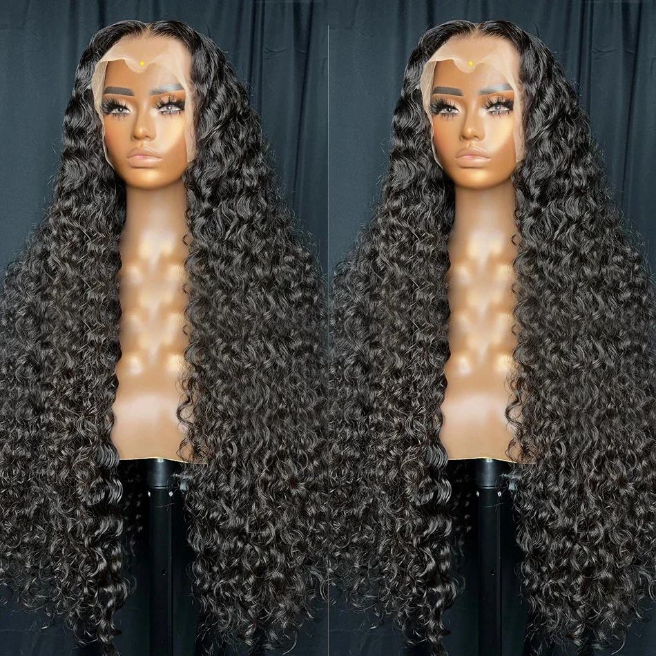 

Glueless 24Inch 180Density Soft Natural Black Kinky Curly Long Lace Front Wig For Women BabyHair Heat Resistant Preplucked Daily