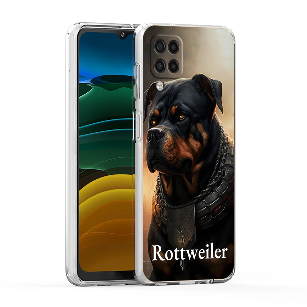 Rottweiler Dog Case for Samsung Galaxy A13 A22 A32 A52 A72 A51 A71 A11 A31 A41 A01 A21S 5G Transparent Silicone Shell Capas Bags