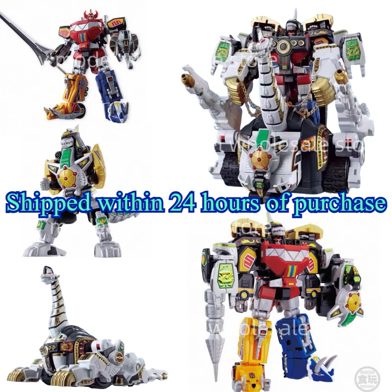متوفر في المخزون الأصلي BANDAI SMP Mighty Morphin Power Rangers Megazord Dragonzord Titanus Ver. لعبة شخصيات أنيمي البلاستيكية