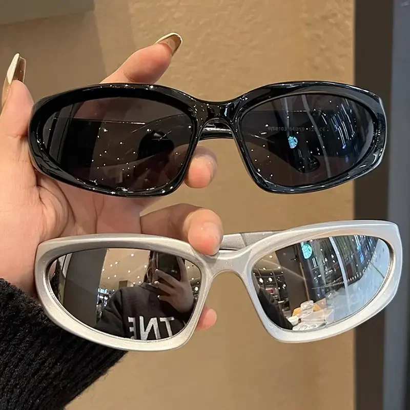 New Y2K Sports Punk Sunglasses Women Brand Designer Square Goggle Men Luxury Sun Glasses UV400