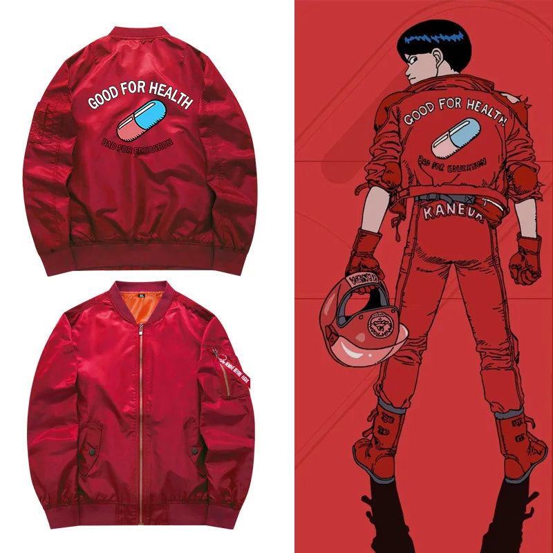 Anime Cosplay Flight Instructor Jacket Zipper Casual Outerwear Polyester Fiber Thickened Long Sleeve Coat for Men And Women