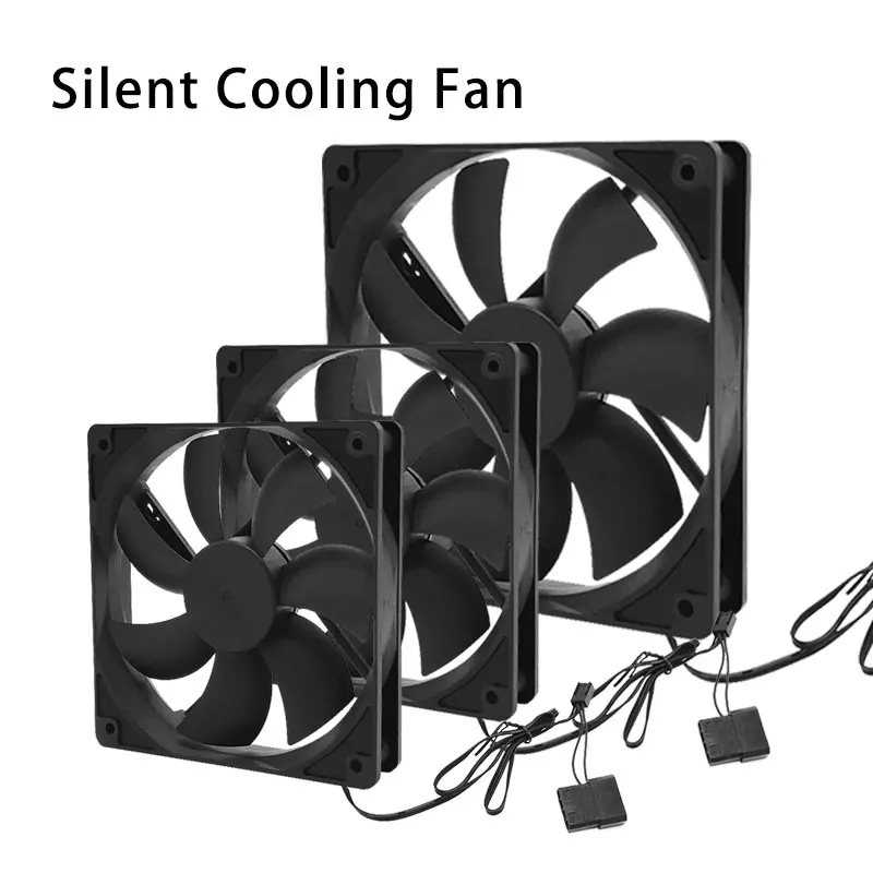 80mm 90mm 120mm Quiet Computer Fan Silent PC Fans For Computer PC Case GPU CPU Cooler Radiator Cooling