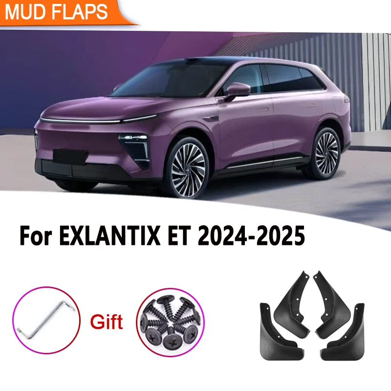 

4 шт./компл. крыло для EXLANTIX ET 2024 2025 автомобильные брызговики переднее и заднее крыло брызговики автоаксессуары водонепроницаемые защитные инструменты