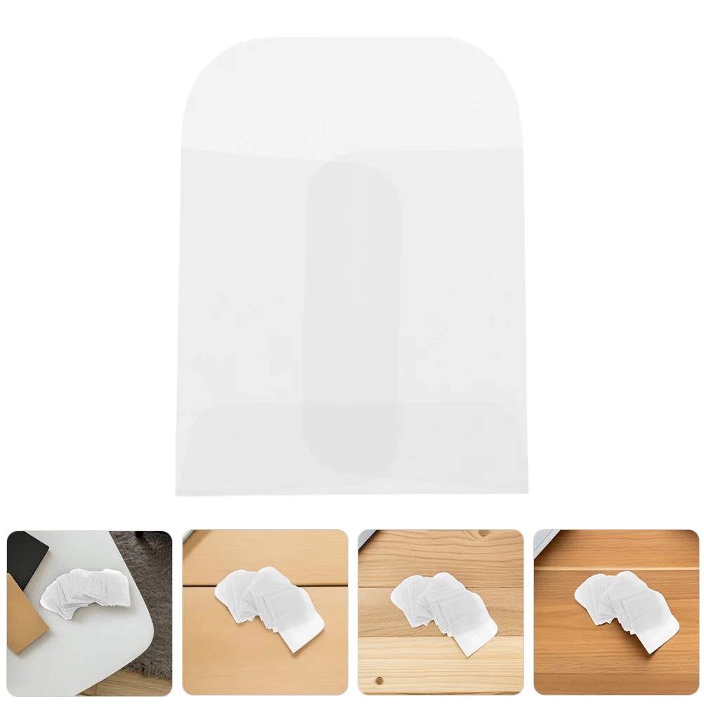 

60Pcs Small Jewelry Pouches Transparent Translucent Paper Bags for DIY Craft Projects Wedding Favors Organizing Earrings