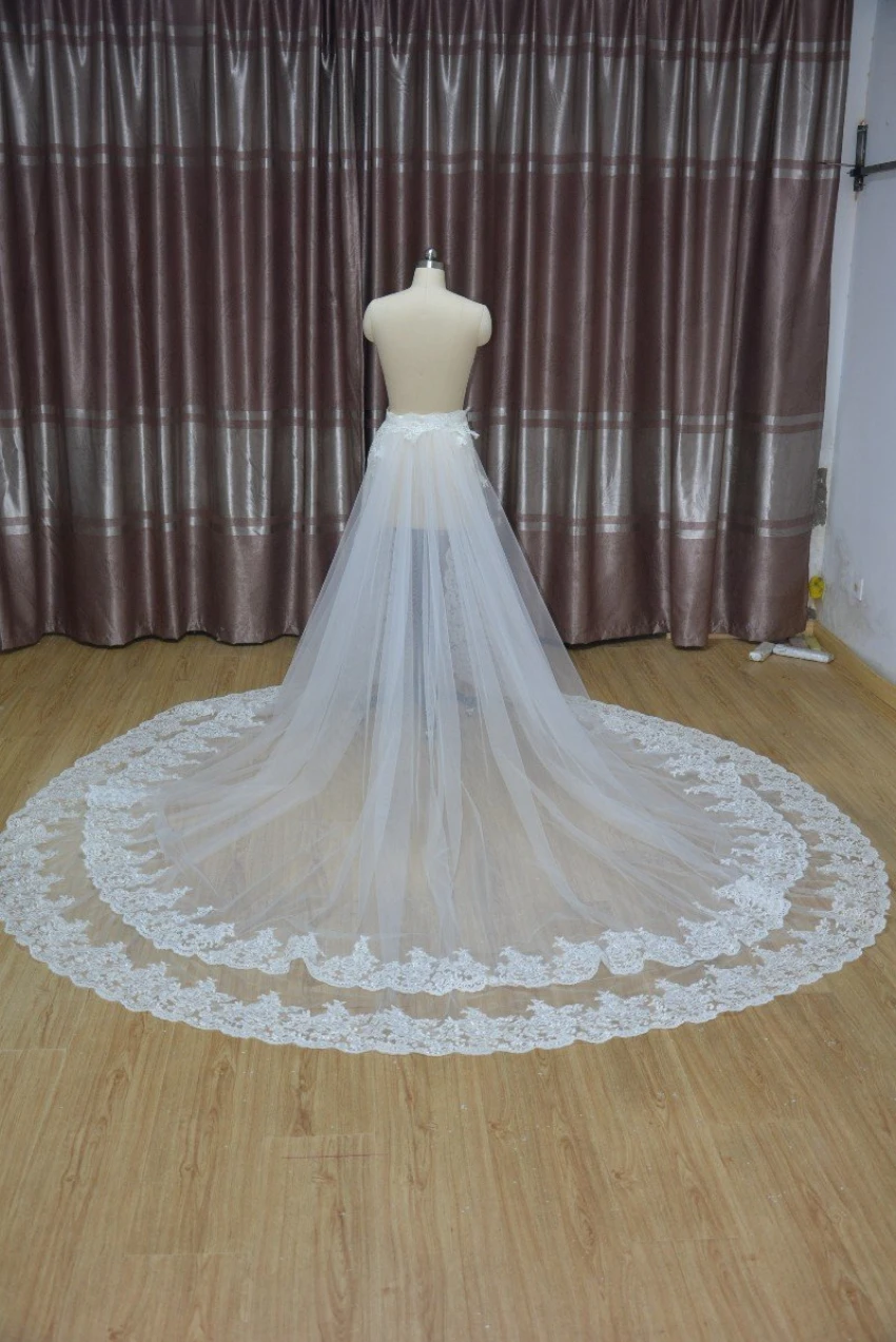 Saia de noiva removível, saia de renda removível, vestido de casamento para noivas