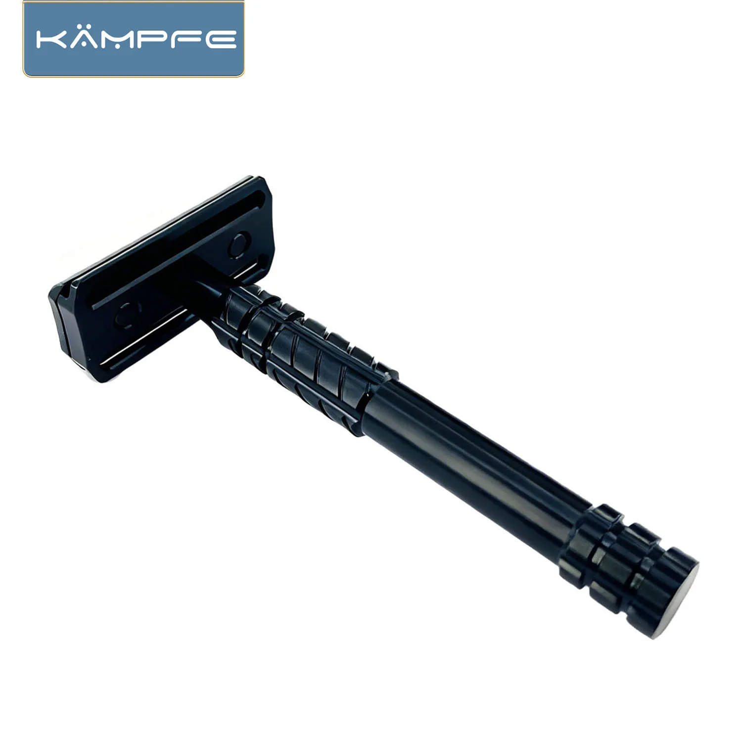 KAMPFE CNC machining Aluminum Alloy Double sided Safety Shaver Men's Gift razor for Non-slip Handle with 5 replacement blade New