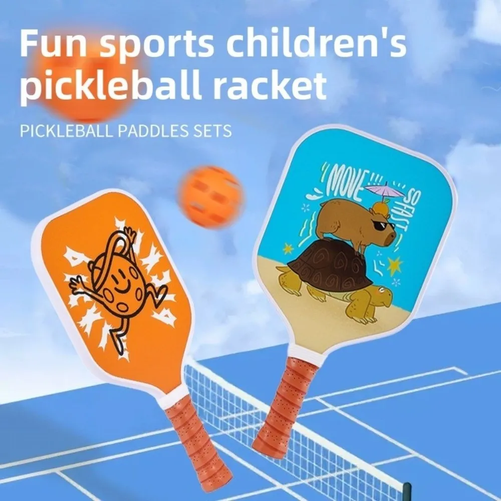 

Детская ракетка для пиклбола с рисунком из стекловолокна, поверхность сотового сердечника, ракетка для пиклбола с нескользящей ручкой, легкая спортивная летучая мышь