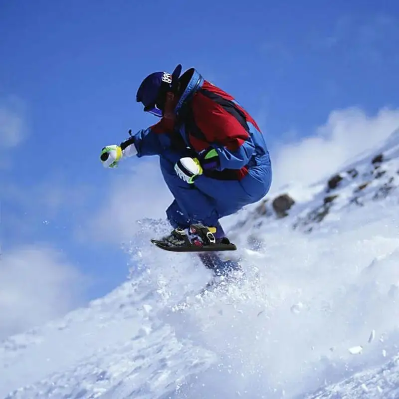 Mini patins de ski portables, fixations réglables, planche de ski courte, snowblades, planche à neige, haute qualité