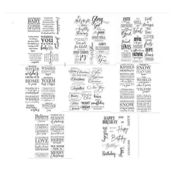 English Words Transparent Clear Silicone Stamp for DIY scrapbooking/photo album Decorative clear stamp A0030