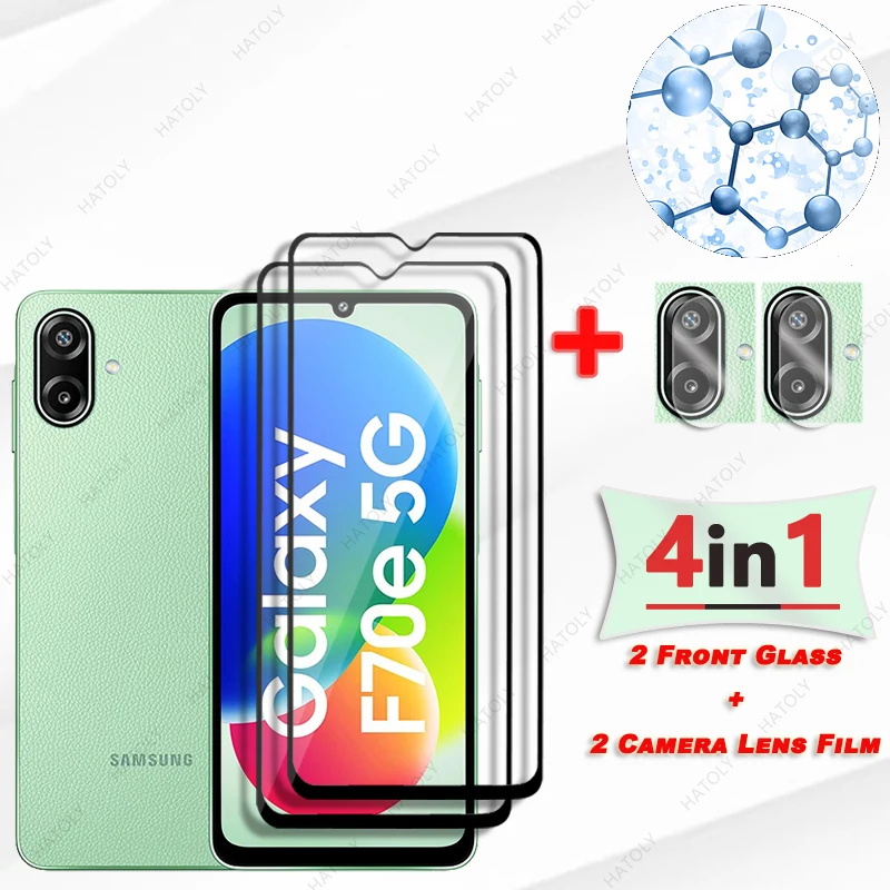 

Защитная пленка для Samsung Galaxy F70e, черная, с защитой по краям, для Samsung Galaxy F70e 5G, защитная пленка для экрана, защита для объектива камеры