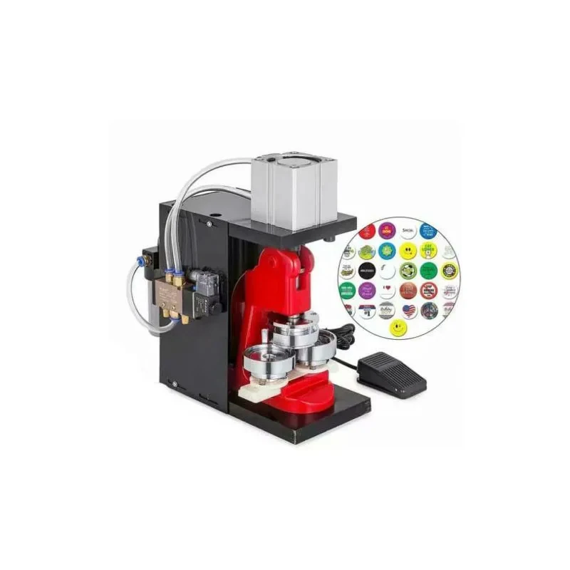 500Pcs/H Pneumatic 25/32/37/44/50/56/58/70/75MM Badge Maker Pin Button Making Hine 110/220V