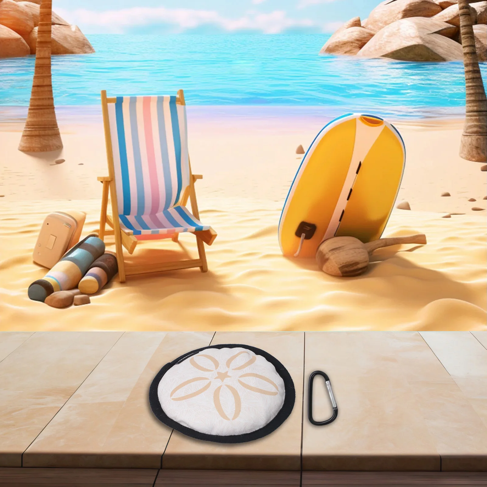 

Compact Sand Remover Beach Sand Remover Beach Outings Essential Summer Accessory Lightweight Fabric Sturdy Material For Beach