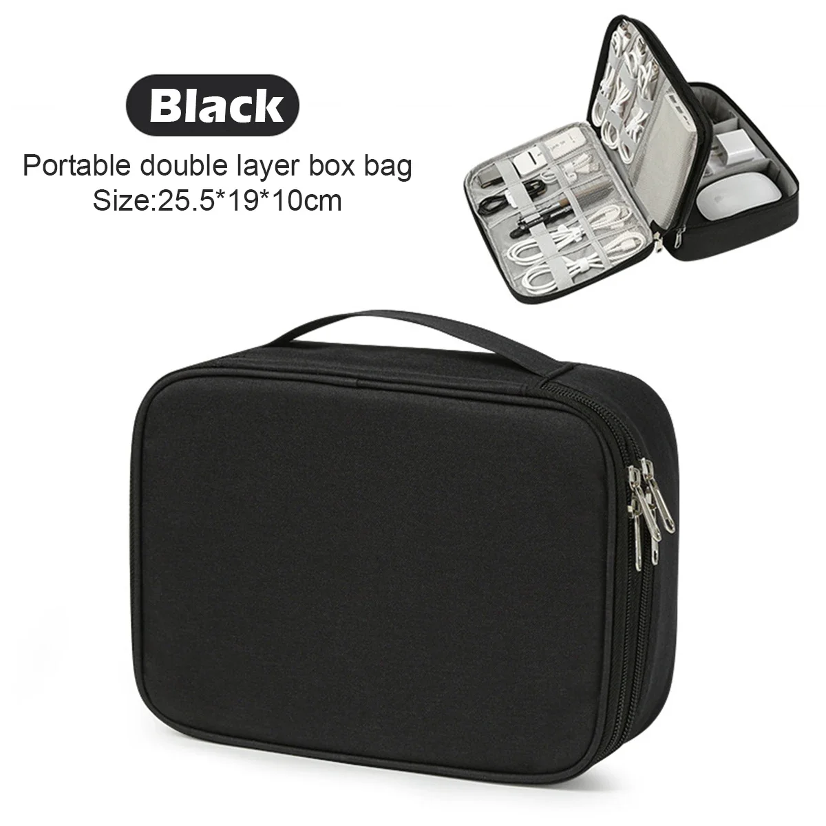 Ein-/Doppelschicht-Aufbewahrung tasche für Datenkabel, mobile Power box, Ladekabel, Aufbewahrung