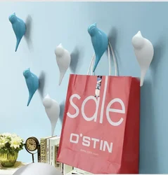 Criativo Wall Bird Hanger, Bonito Resina, Chaveiro, Acessórios Do Banheiro, Roupas, Toalha, Chapéu, Bolsa, Decoração