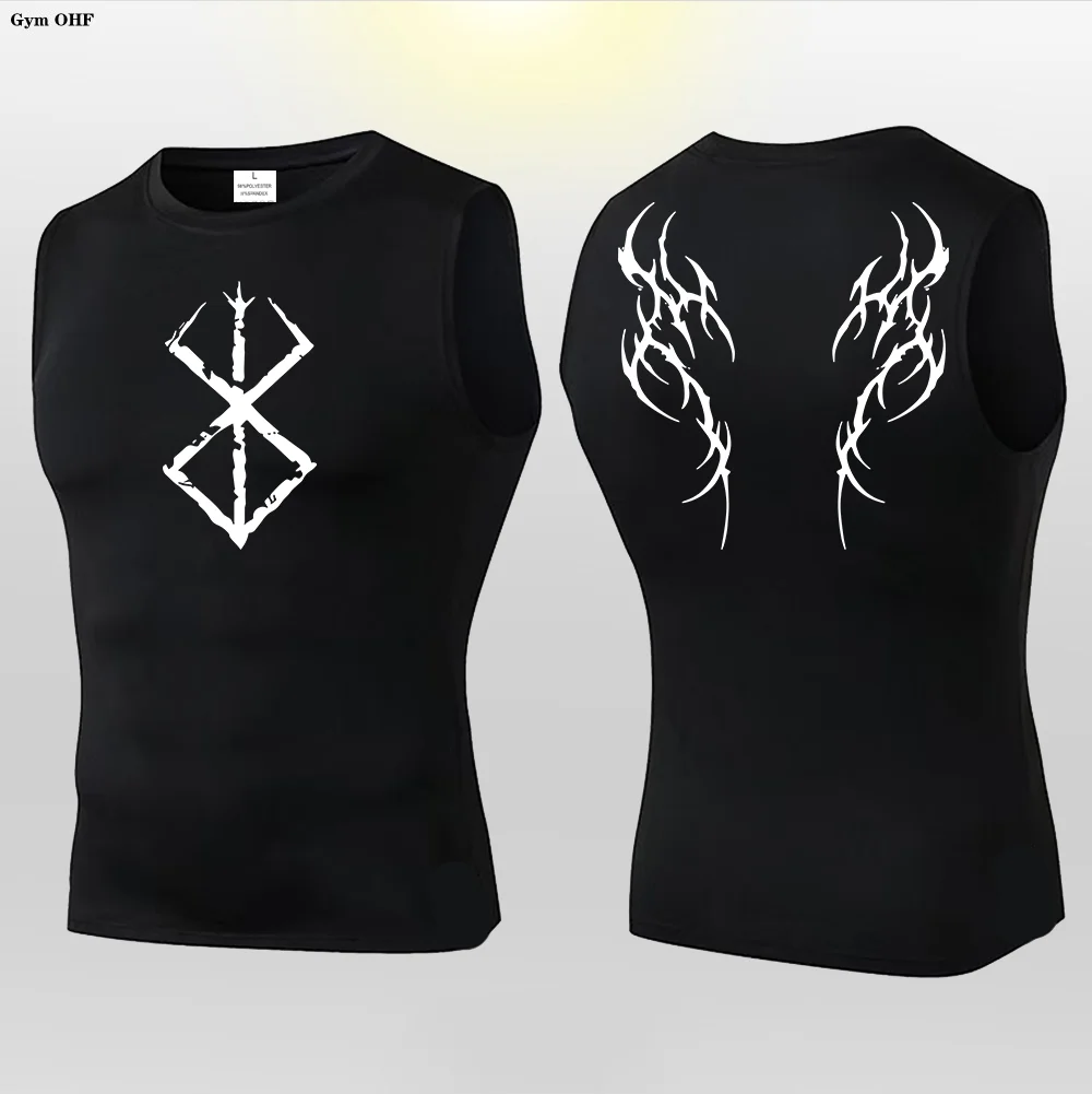 Y2K Anime Summer Mens Gym Tank Tops Fitness Clothing Mesh Quick Dry Bodybuilding Sleeveless T Shirts Men Running Vest