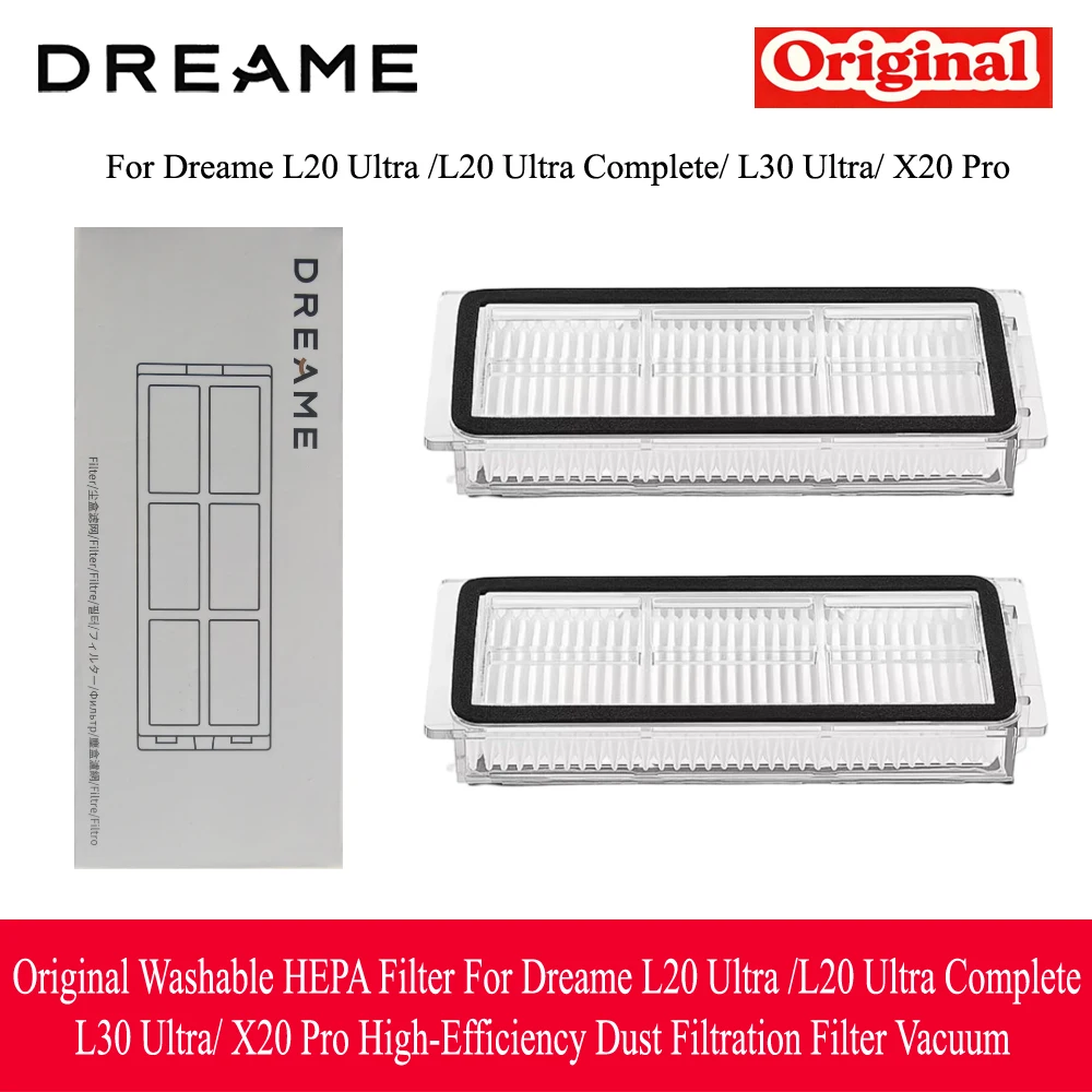 Wasbaar HEPA-filter voor Dreame L20 Ultra / L20 Ultra Complete / L30 Ultra / X20 Pro, een filter met een hoge efficiëntie voor het verwijderen van stof.