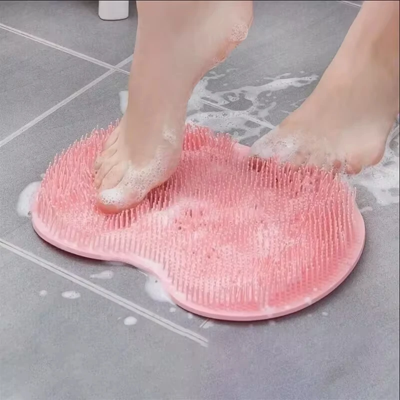 Rubbing Foot Pads, Silicone Foot Massaging Tools, Bathroom Foot Massage Pads, Bathing Foot Brushes, Lazy People Bathing Back Mas