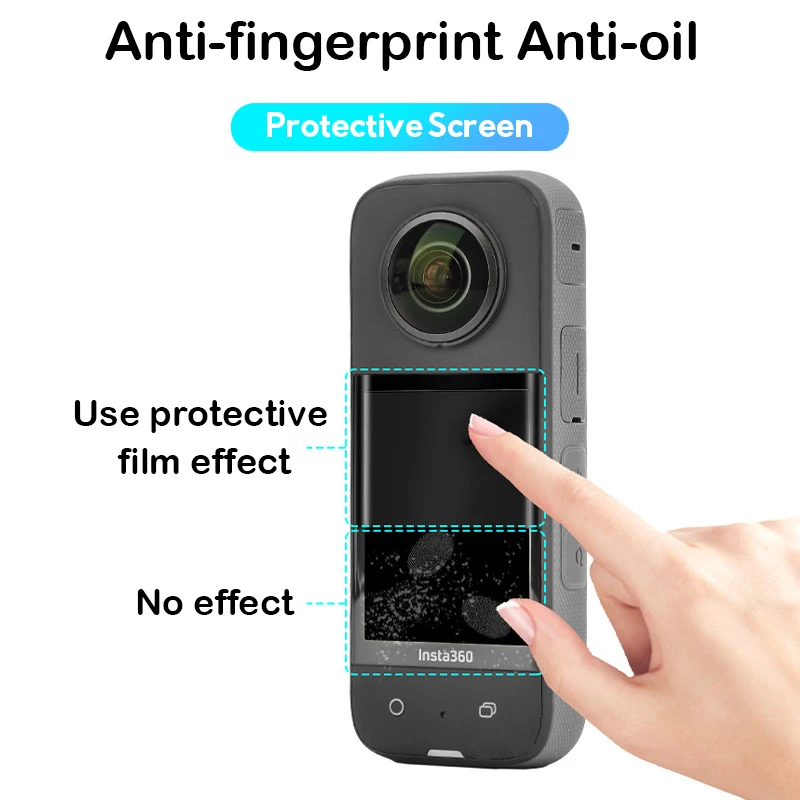 for Insta360 X3 Tempered Glass Film 3D Curved Screen and Lens Protector Anti-scratch HD Insta360 Action Camera Accessories