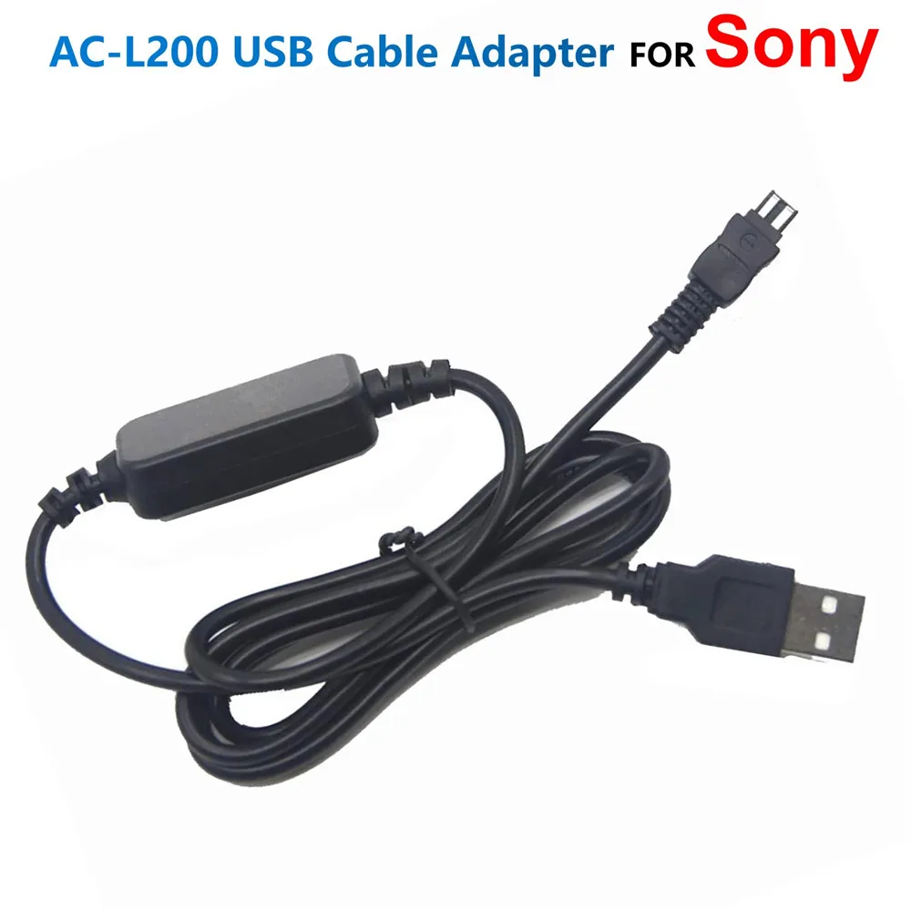 AC-L20 AC-L200 AC-L25 5V USB Cable Adapter For Sony DSC-HX200 DSC HX100 HDR-CX105 FDR-AX100 FDR-AXP35 HDR-C6 VG900