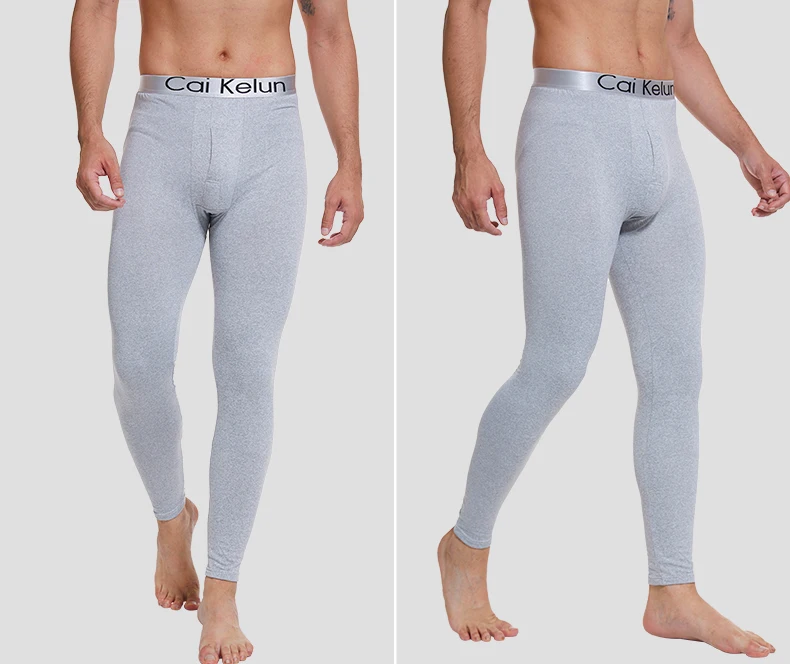 Men Long Johns Thermal Skin-Friendly Underwear Winter Warm Long Pants Male Soft Elastic Large Size Leggings Comfortable Tights