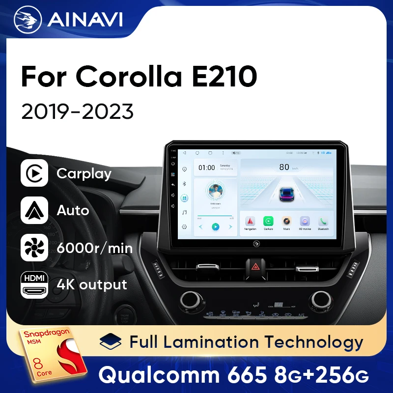 

Ainavi Car Radio For Toyota Corolla 2019 2020 2021 2022 2023 Car Multimedia Player Wireless Carplay Android Auto HDMI OUT 2 Din