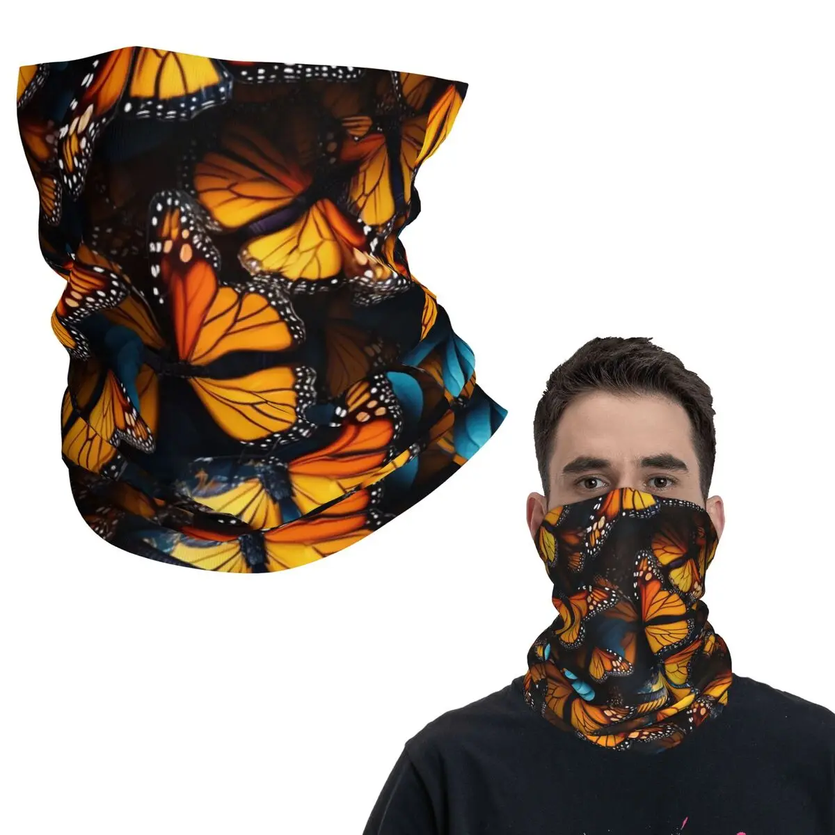 

Фэнтезийная бандана с бабочкой, гетры с принтом, волшебный шарф, теплая Балаклава унисекс для взрослых, моющаяся
