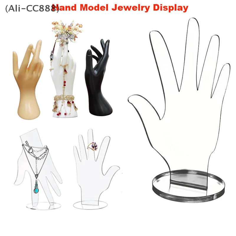 ómCC88 SigurArtificial Hand Mold Creative Plastic Jewelry Displays Desktop Showing Shelf