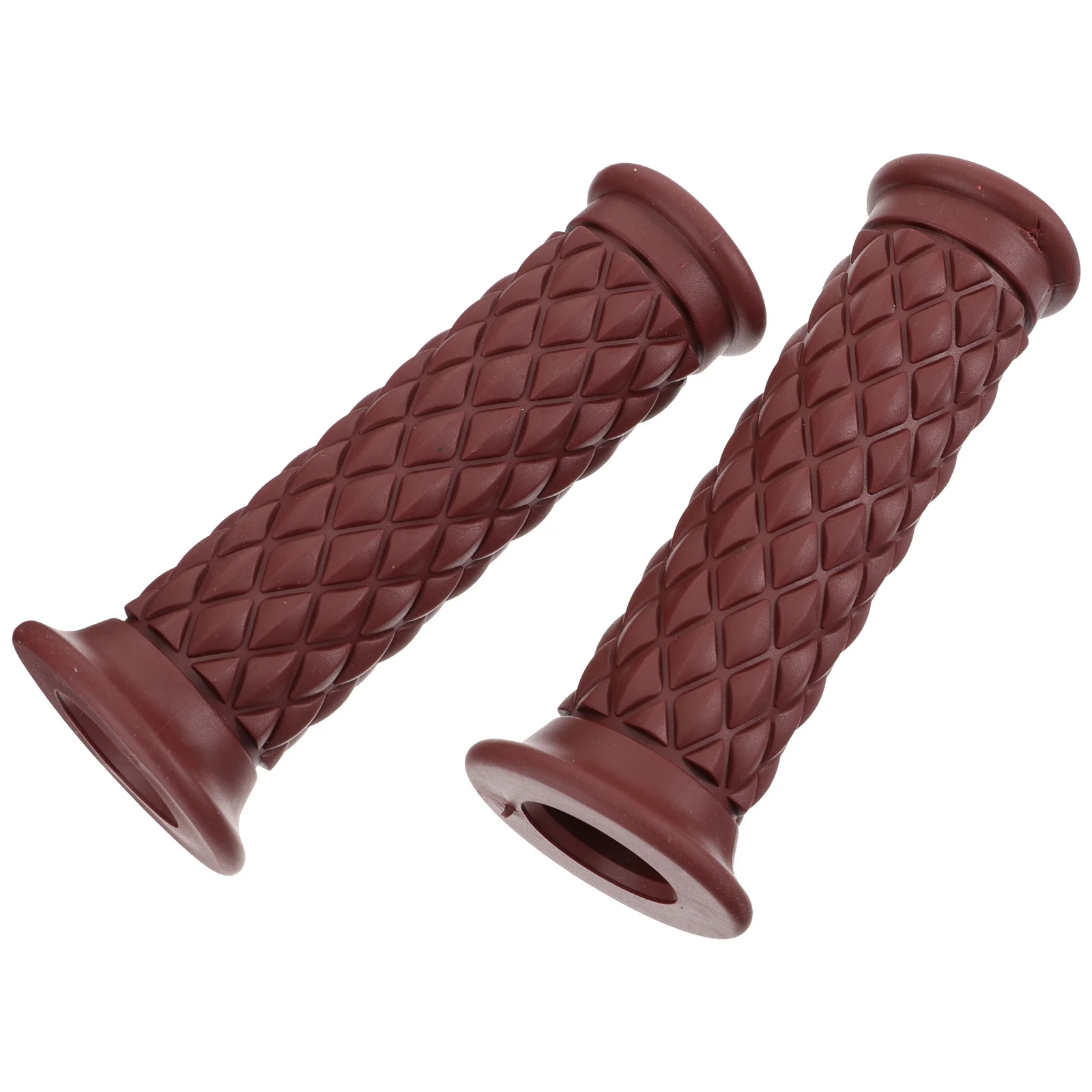 

1Pair Anti-Slip Retro Handlebar Grip Motorcycle Hand Grip Smooth Comfortable Rubber for Bike Handle Bar Replacement Accessories
