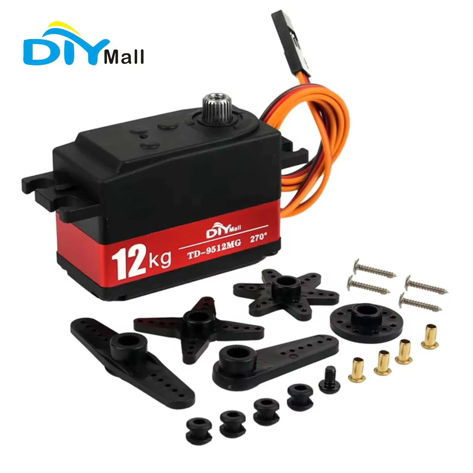TD-9512MG High Torque Digital Servo 14.5kg cm Waterproof Semi Metal Gear for 1:8 1:10 Scale RC Cars