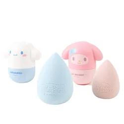 Cartoon Sanrioed Kawaii Cinnamoroll Beauty Egg Miniso Girl Heart My Melody Makeup Puff Makeup Egg Set Girlfriend Holiday Gifts