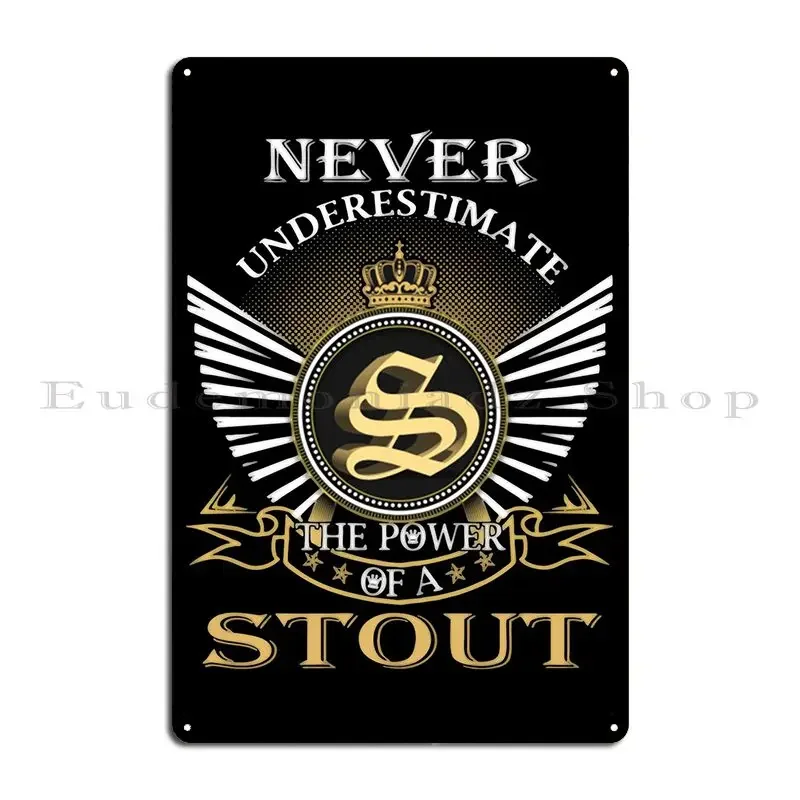 Stout Surname Metal Plaque Create Home Living Room Garage Design Tin Sign Poster