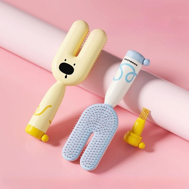 

Милая расческа-подушка в форме собачки, U-образная, для распутывания и предотвращения спутывания волос, антистатический инструмент для ухода за волосами для женщин.