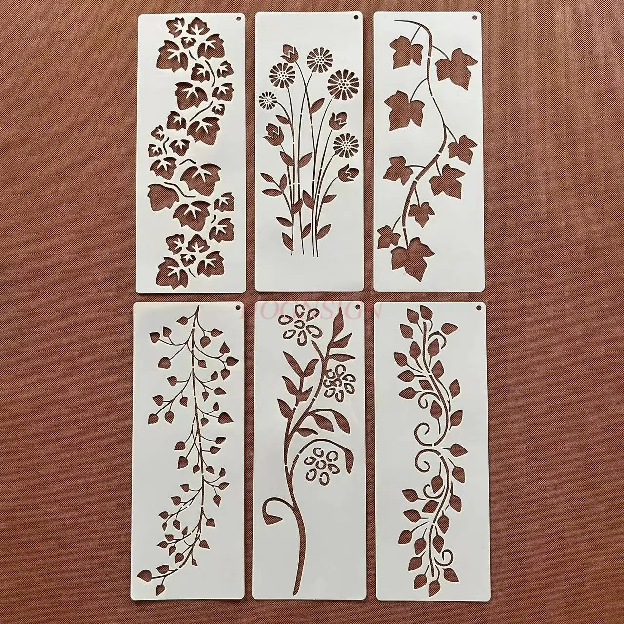 1pcs Vines, leaves, creative hand-painted lace, hollowed out template, dyed spray, graffiti pattern, screen wall painting