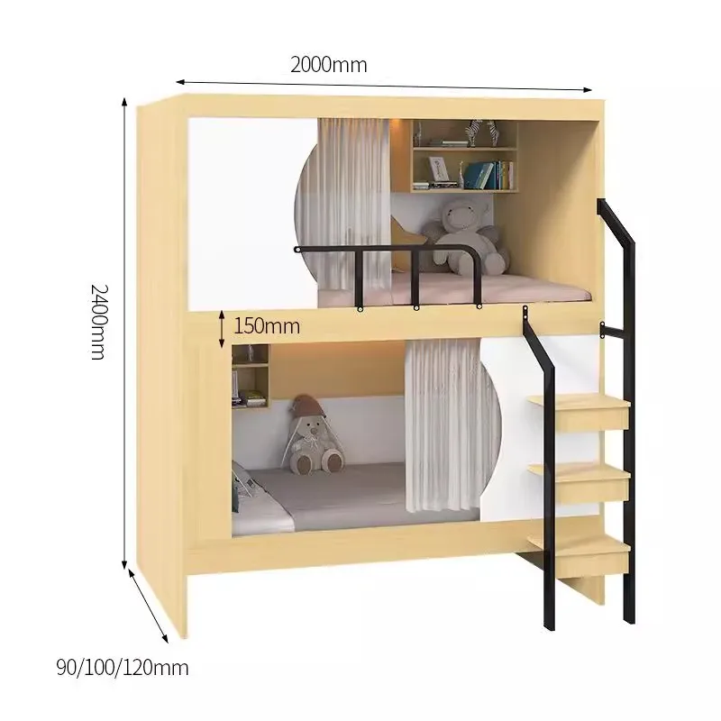 Youth Hostel Space Capsule Bed and Breakfast  Student Dormitory Beds Small Apartment Hotel Upper and Lower High