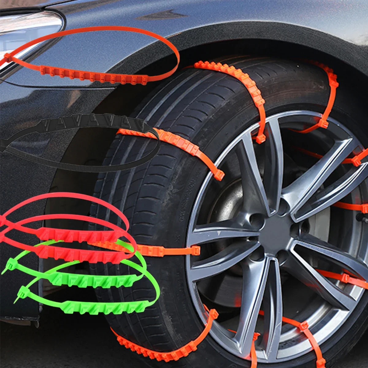 

3PCS Car Universal Mini Plastic Winter Tyres Wheels Snow Chains For Cars/Suv Car-Styling Anti-Skid Autocross Outdoor
