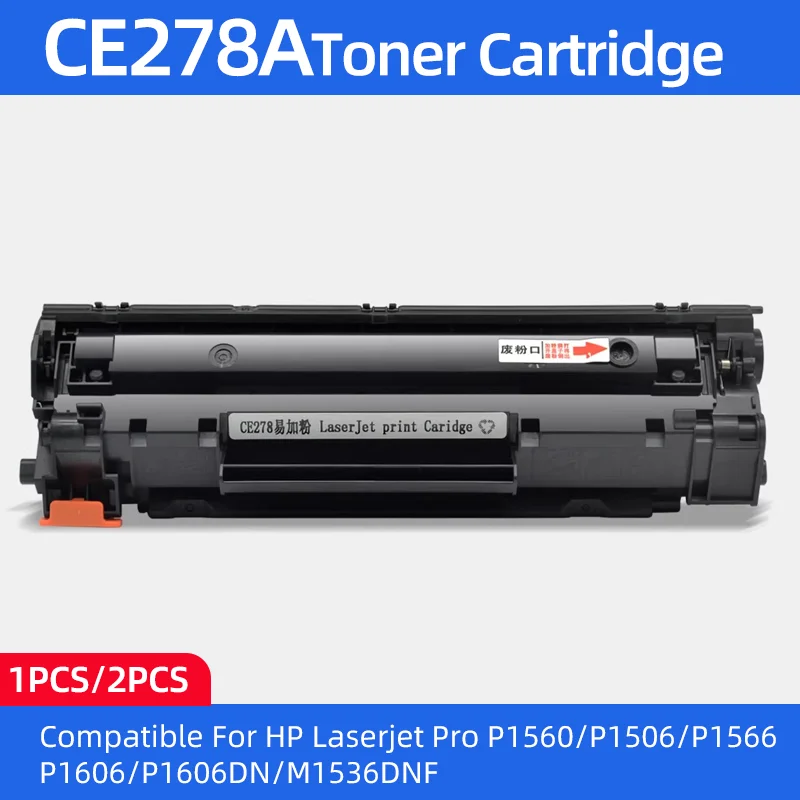 

CE278A 78A Black Toner Cartridge Compatible for HP78A for HP Laserjet Pro P1560 P1506 P1566 P1606 P1606DN M1536DNF P1600 Printer