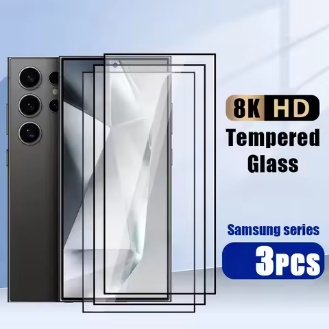 3Pcs HD Tempered Glass for Samsung Galaxy S25 S24 S23 S22 S21 Plus Screen Protector For Samsung Note 20 Ultra 10 9 8 Glass