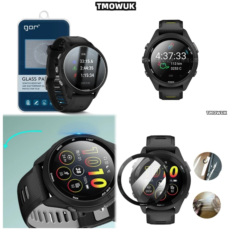 

For Garmin Forerunner 57 945 955 965 970 42mm 47mm - Anti-Scratch Soft Flexible Screen Protective Film, 3D Curved Full Cover PMM
