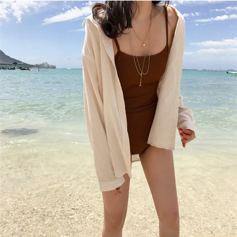 Minsu South Korea New Temperament Sexy Retro Wine Red Backless Lace up Thin and Small Chest Triangle One-Piece Swimsuit for Wome