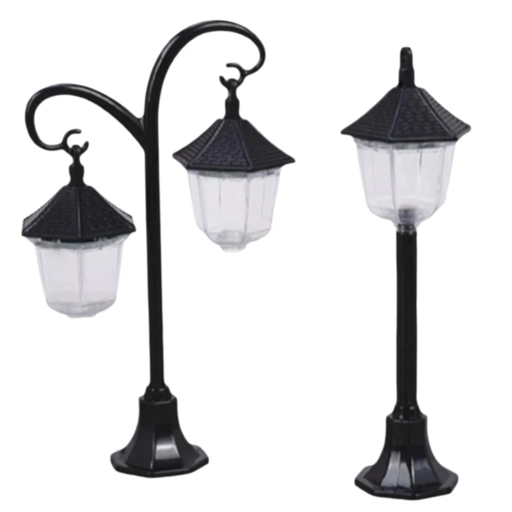 الرجعية نمط مصباح الشارع الصغير حجم مصغر لتقوم بها بنفسك نموذج دمية الملحقات طاولة الرمل 1/12 مقياس اللعب منزل اللعب الجدول نموذج #5