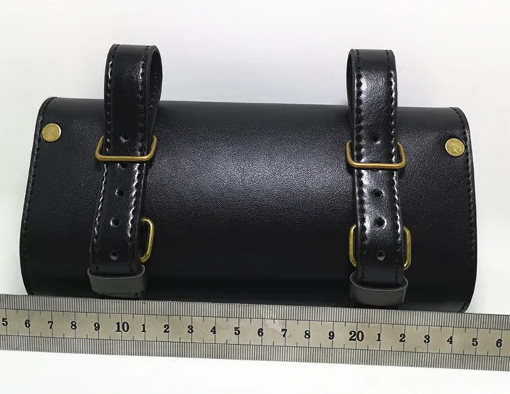 KOSTENLOS - Fahrrad-Leder-Heckpaket 20 x 5,5 x 9 cm PU-Fahrradtaschen Retro-Fahrradträgerbündel Mountainbike-Fronttasche Reise Q1070 – Detail 11