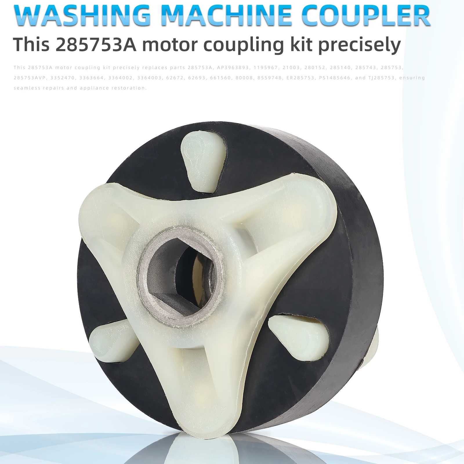 Kit de Acoplamiento de Motor con Núcleo Metálico 285753A para Lavadora de Accionamiento Directo Whirlpool Kenmore Maytag, Repuestos