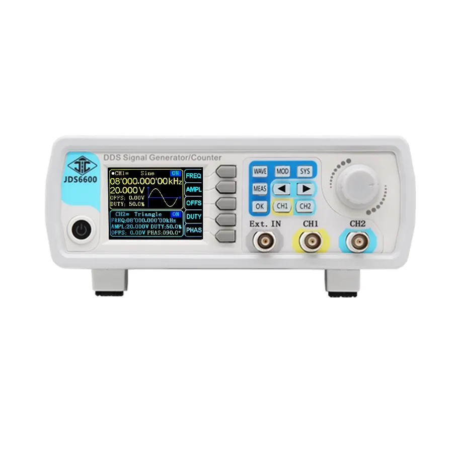Imagem -04 - Dds Digital Duplo Canal Gerador de Sinal Forma de Onda Gerador Contador Freqüência Arbitrária Jds6600 60mhz